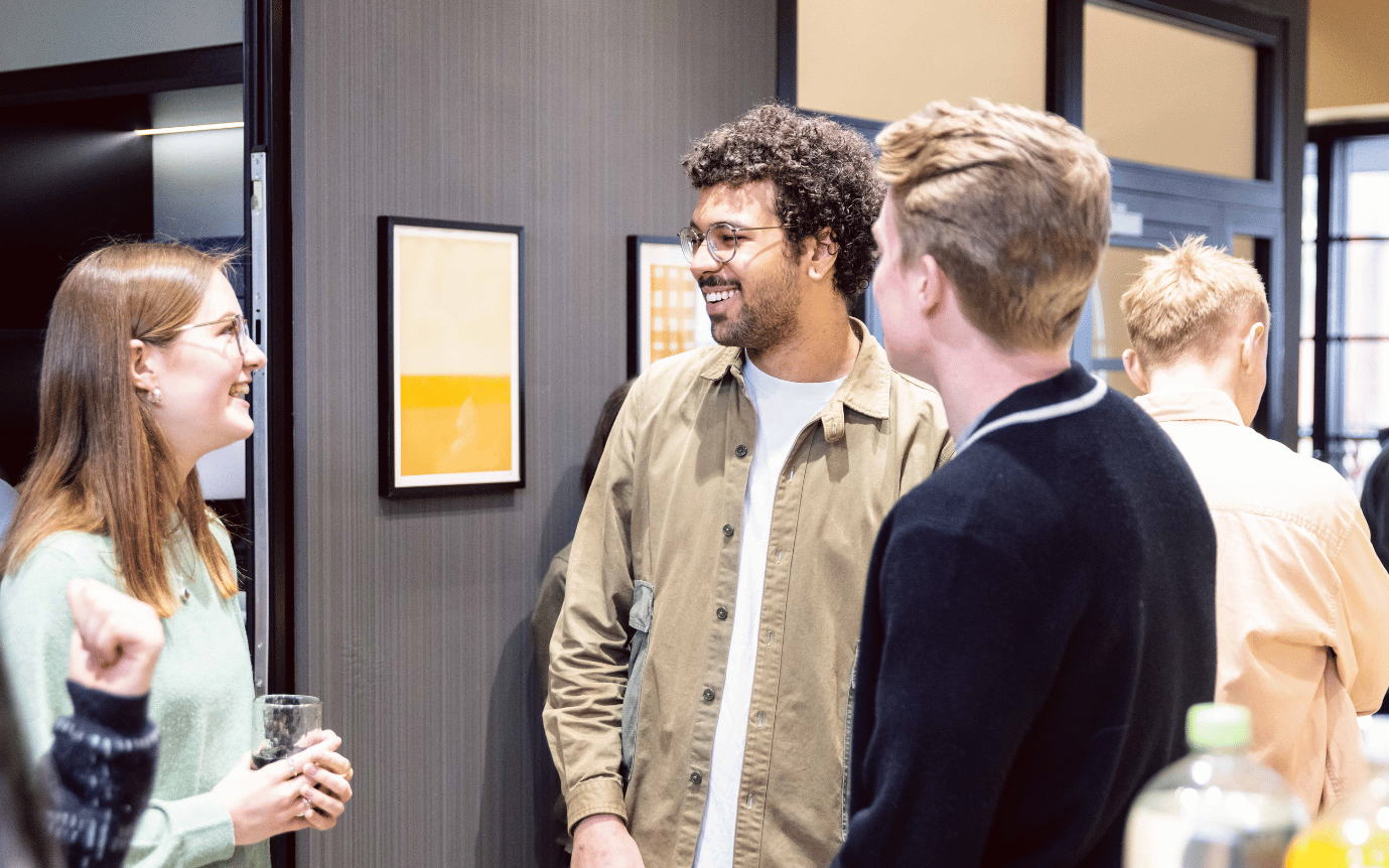 Employees talking